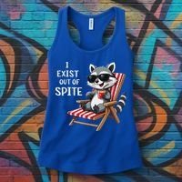 I Exist Out Of Spite Raccoon Sunglasses Women's Tank Top thumb 3