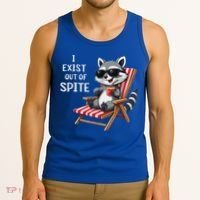 I Exist Out Of Spite Raccoon Sunglasses Tank Top thumb 3