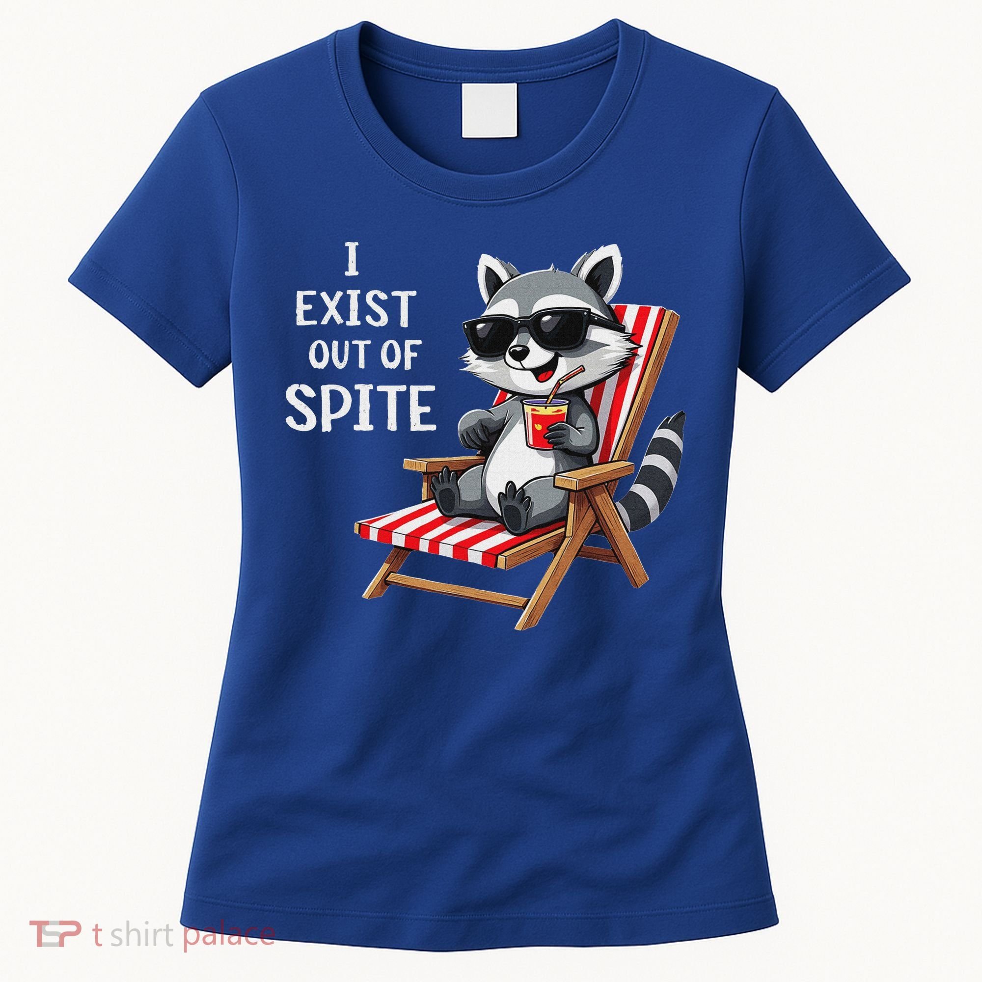 I Exist Out Of Spite Raccoon Sunglasses Women's T-Shirt