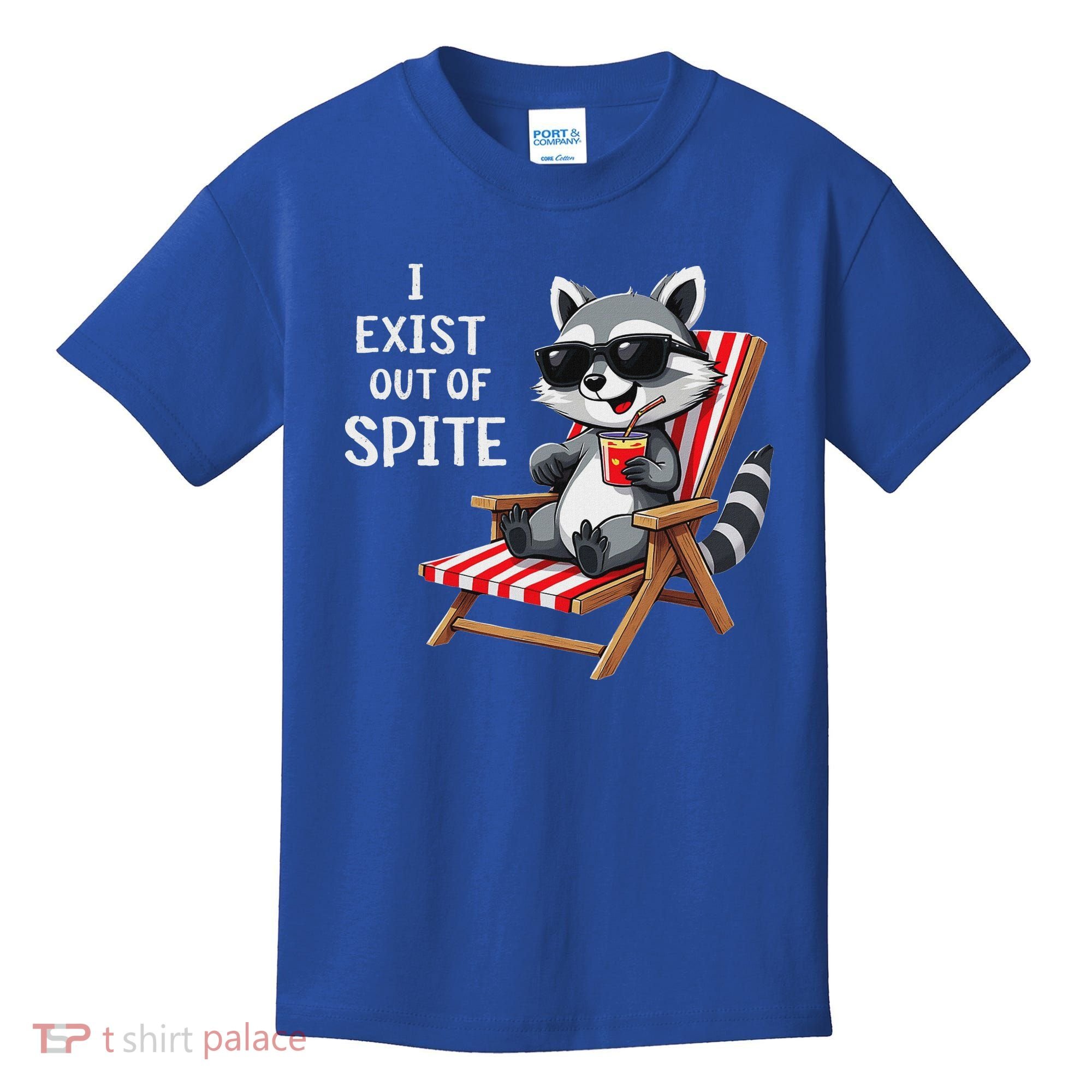 I Exist Out Of Spite Raccoon Sunglasses Kids T-Shirt