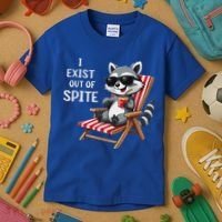 I Exist Out Of Spite Raccoon Sunglasses Kids T-Shirt thumb 3