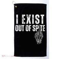 I Exist Out Of Spite Golf Towel thumb 0