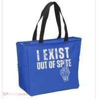 I Exist Out Of Spite Tote Bag thumb 2