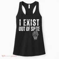 I Exist Out Of Spite Funny Dark Humor Women's Tank Top thumb 0