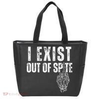 I Exist Out Of Spite Funny Dark Humor Tote Bag thumb 0