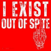 I Exist Out Of Spite Funny Dark Humor Santa Hat thumb 1