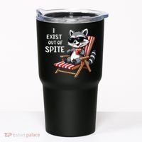 I Exist Out Of Spite Funny Raccoon Sunglasses Gift Tumbler thumb 0