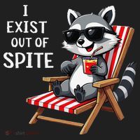 I Exist Out Of Spite Funny Raccoon Sunglasses Gift Tumbler thumb 3