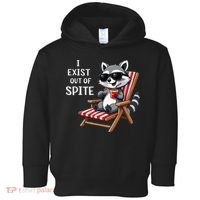 I Exist Out Of Spite Funny Raccoon Sunglasses Gift Toddler Hoodie thumb 0
