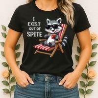 I Exist Out Of Spite Funny Raccoon Sunglasses Gift Women's T-Shirt thumb 2