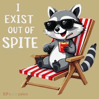 I Exist Out Of Spite Funny Raccoon Sunglasses Gift Sweatshirt thumb 2