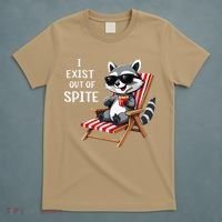 I Exist Out Of Spite Funny Raccoon Sunglasses Gift T-Shirt thumb 5