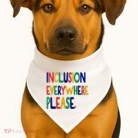 Inclusion Everywhere Please USA-Made Doggie Bandana thumb 1