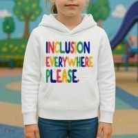 Inclusion Everywhere Please Kids Hoodie thumb 3