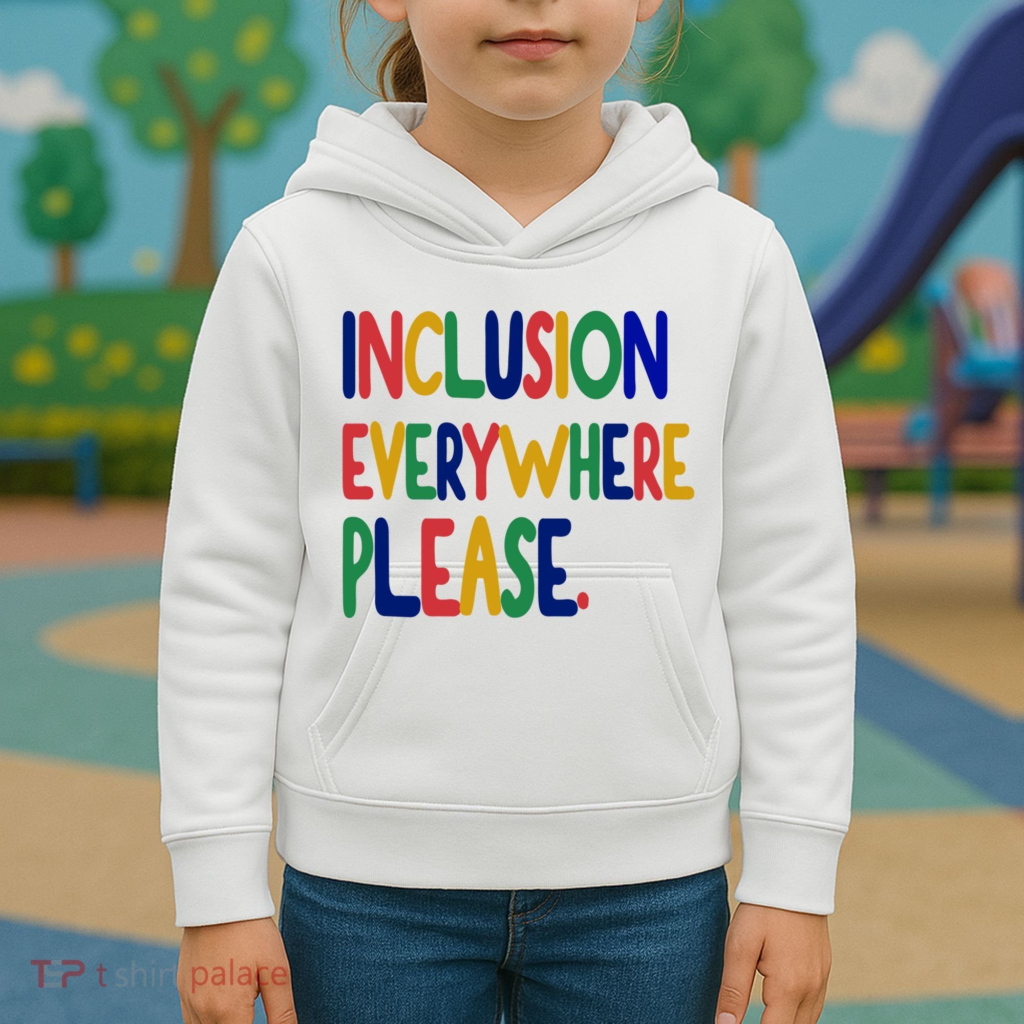 Inclusion Everywhere Please Kids Hoodie