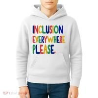 Inclusion Everywhere Please Kids Hoodie thumb 4
