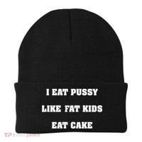 I Eat Pussy Like Fat Eat Cake Beanie thumb 0