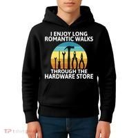 I Enjoy Romantic Walks Through The Hardware Store Craftsman Kids Hoodie thumb 4