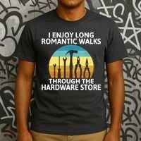I Enjoy Romantic Walks Through The Hardware Store Craftsman T-Shirt thumb 3