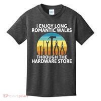 I Enjoy Romantic Walks Through The Hardware Store Craftsman Kids T-Shirt thumb 0