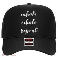 Inhale Exhale Repeat Breath Exercise Calming Yoga Quote Cool Gift Hat thumb 0