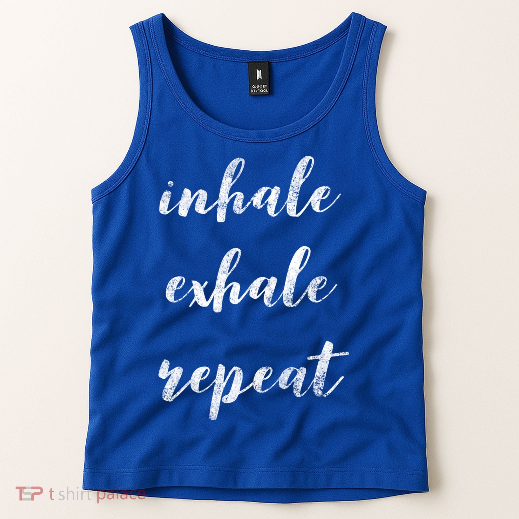 Inhale Exhale Repeat Breath Exercise Calming Yoga Quote Cool Gift Tank Top