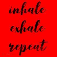 Inhale Exhale Repeat Breath Exercise Calming Yoga Quote Cool Gift Santa Hat thumb 1