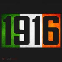 Ireland Easter Rising 1916 Irish rebellion flag tee Button thumb 1