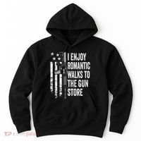 I Enjoy Romantic Walks To The Gun Store Pro Gun Owner Rights Hoodie thumb 0