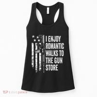 I Enjoy Romantic Walks To The Gun Store Pro Gun Owner Rights Women's Tank Top thumb 0