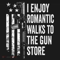 I Enjoy Romantic Walks To The Gun Store Pro Gun Owner Rights Women's Tank Top thumb 5