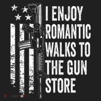 I Enjoy Romantic Walks To The Gun Store Pro Gun Owner Rights Hat thumb 2