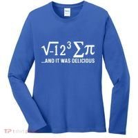 I Eight Sum Pi It Was Delicious Math Pi Funny Mathematics Great Gift Women's Long Sleeve Shirt thumb 0
