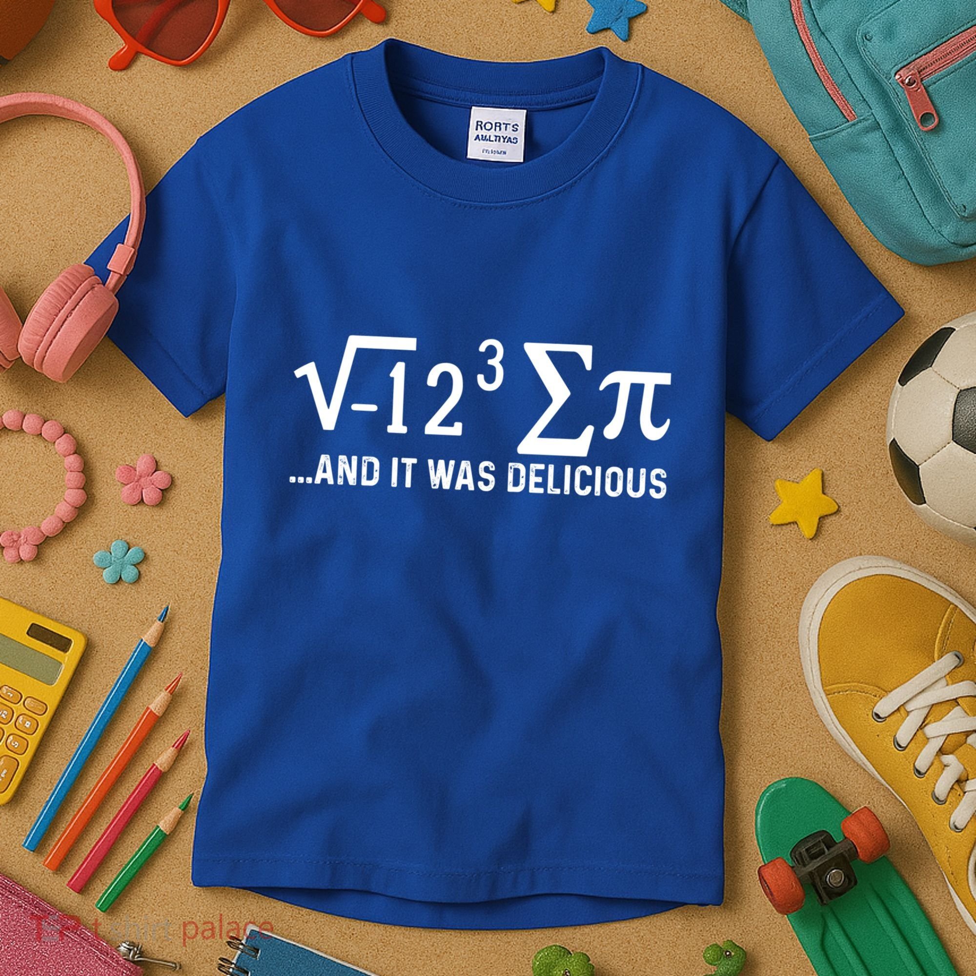 I Eight Sum Pi It Was Delicious Math Pi Funny Mathematics Great Gift Kids T-Shirt