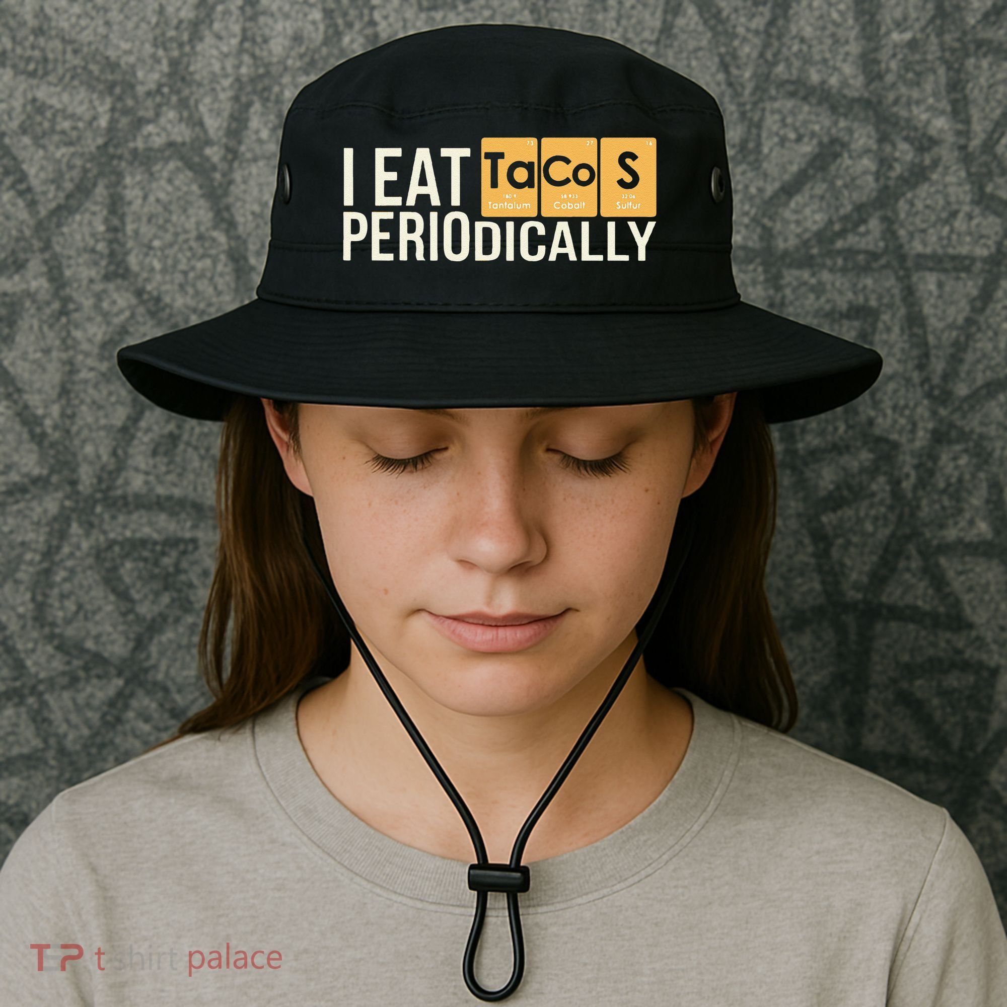 I Eat Tacos Periodically Science Taco Food Pun Taco Lovers Bucket Hat