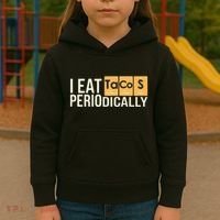 I Eat Tacos Periodically Science Taco Food Pun Taco Lovers Kids Hoodie thumb 3