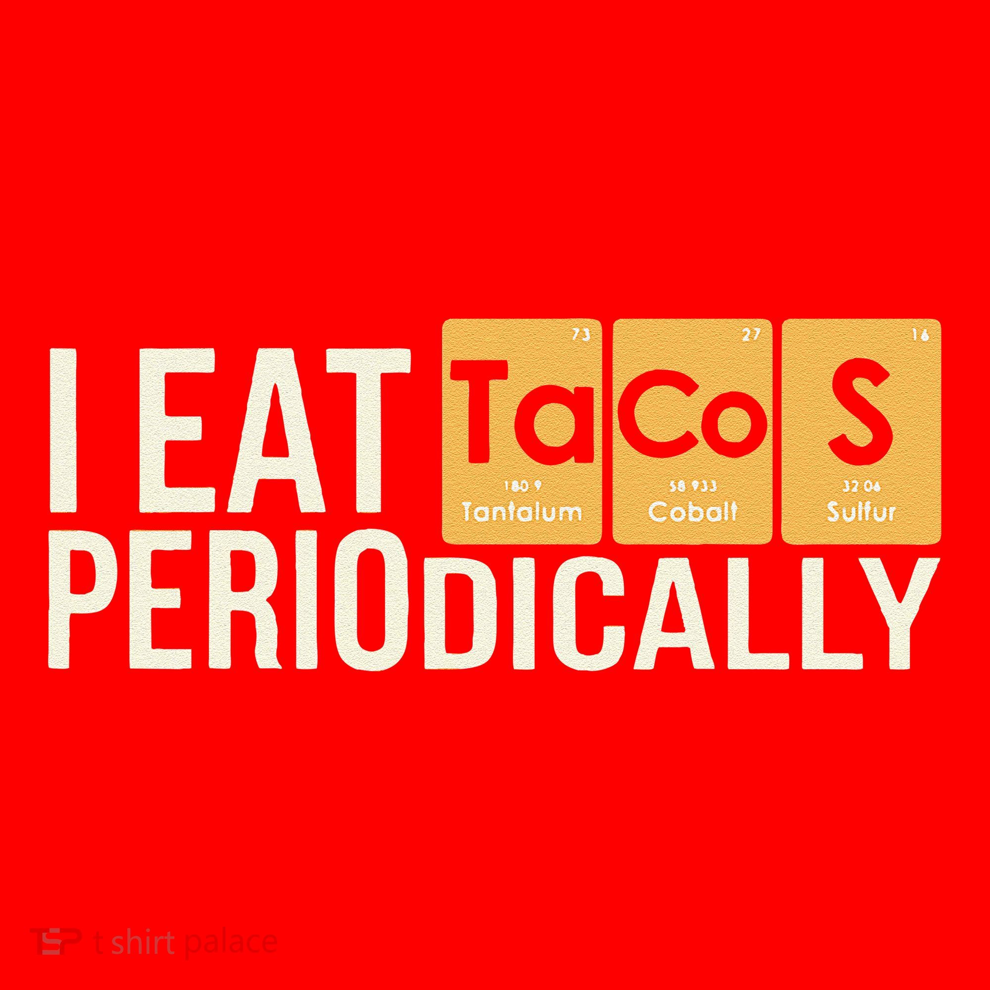 I Eat Tacos Periodically Science Taco Food Pun Taco Lovers Santa Hat
