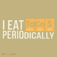 I Eat Tacos Periodically Science Taco Food Pun Taco Lovers Polo thumb 2