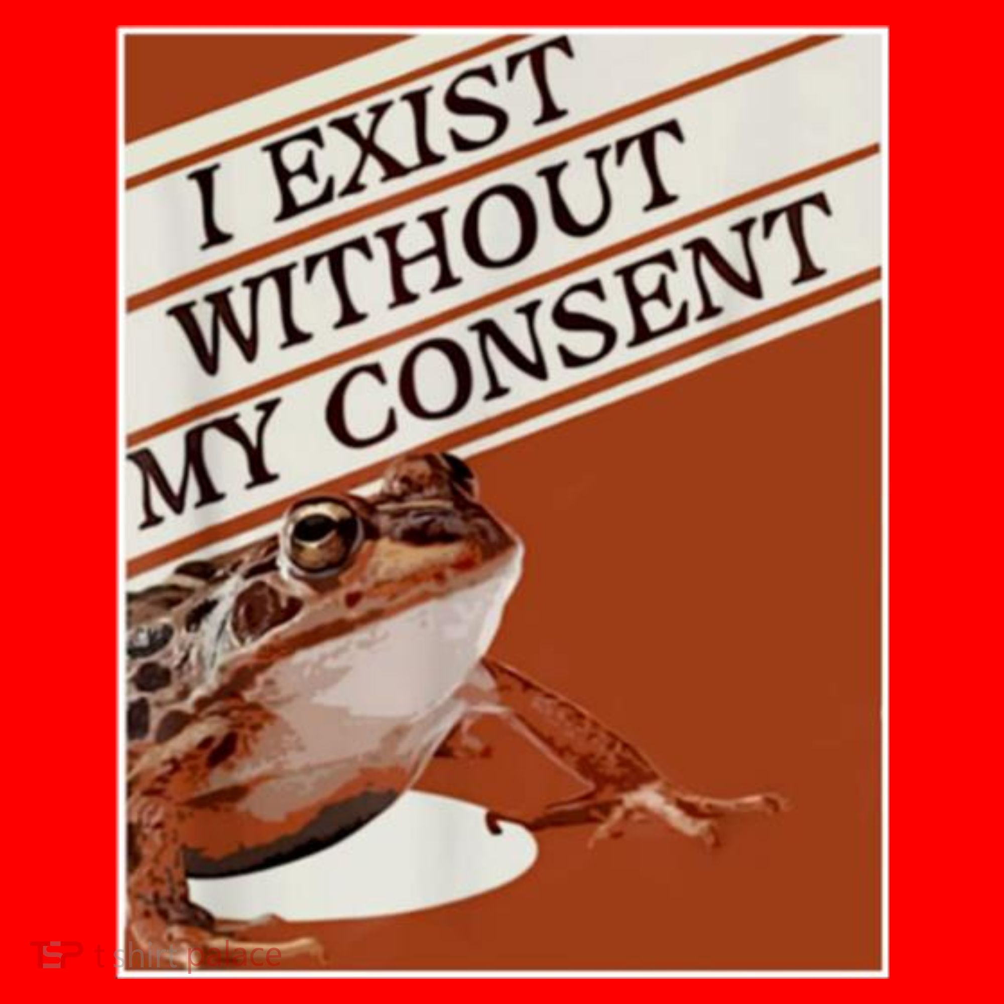 I Exist Without My Consent Frog Santa Hat