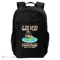 If Earth Was Flat Cat Pushed Everything Backpack thumb 0