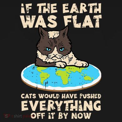 If Earth Was Flat Cat Pushed Everything Mesh Reversible Basketball Jersey Tank