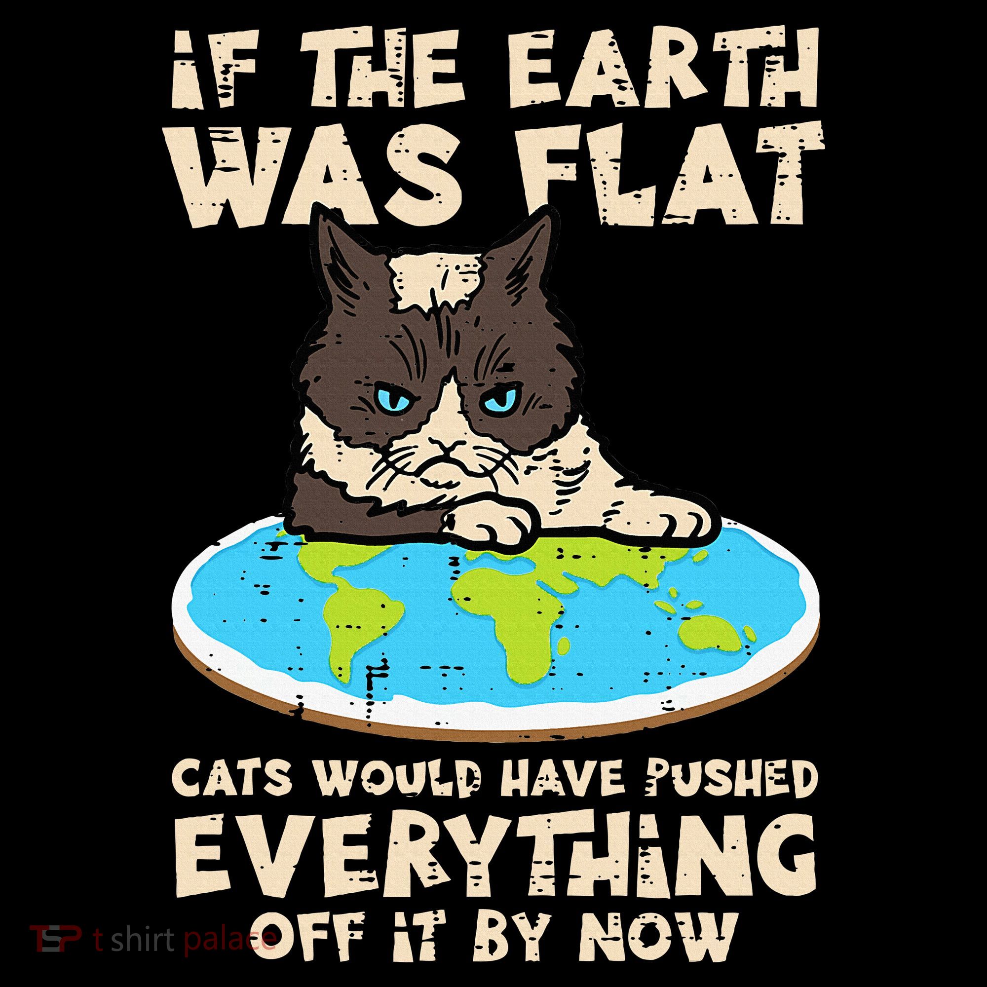 If Earth Was Flat Cat Pushed Everything Mesh Reversible Basketball Jersey Tank