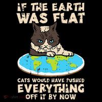 If Earth Was Flat Cat Pushed Everything Tank Top thumb 6
