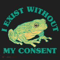 I Exist Without My Consent Frog Funny Meme Women's Sweatshirt thumb 2