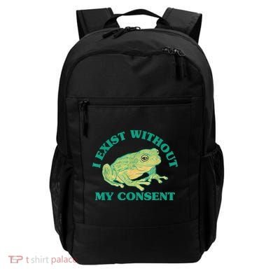 I Exist Without My Consent Frog Funny Meme Backpack