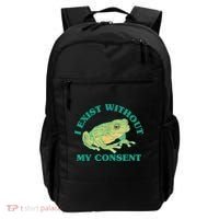 I Exist Without My Consent Frog Funny Meme Backpack thumb 0