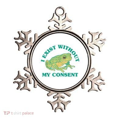 I Exist Without My Consent Frog Funny Meme Ornament