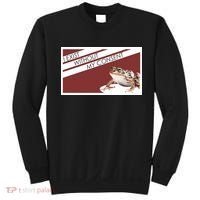 I Exist Without My Consent Funny Meme Frog Sweatshirt thumb 0