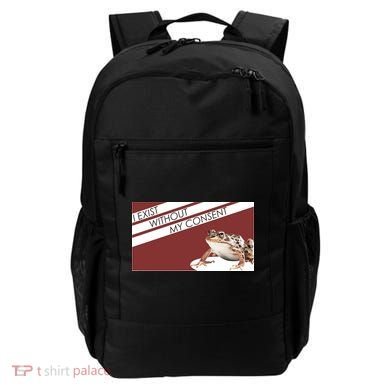 I Exist Without My Consent Funny Meme Frog Backpack