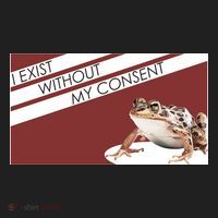 I Exist Without My Consent Funny Meme Frog Beanie thumb 2